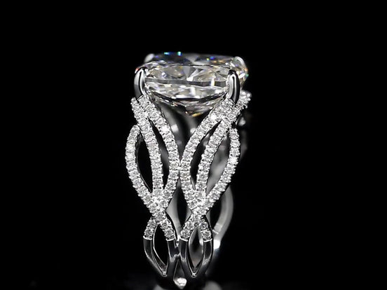 Affordable Luxury Jewelry 7-Carat Cushion Cut Lab-Grown Diamond Ring Nature Inspired