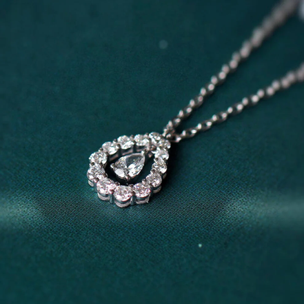 Affordable Luxury Jewelry 0.38ct Pear Lab-Grown Diamond Teardrop Necklace-18K gold