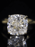 7 Carat Cushion Cut Lab Grown Diamond Solitaire Ring