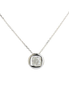 Affordable Luxury Jewelry 1 CT Princess Cut Lab Diamond Bezel Necklace