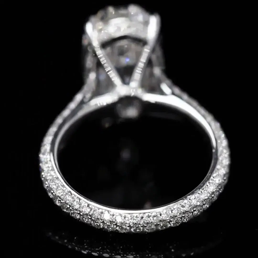 Affordable Luxury Jewelry 6.66 Carat Antique Oval Cut Lab Grown Diamond Engagement Ring