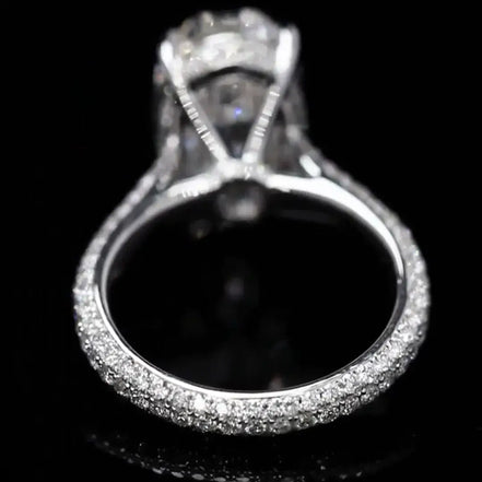Affordable Luxury Jewelry 6.66 Carat Antique Oval Cut Lab Grown Diamond Engagement Ring