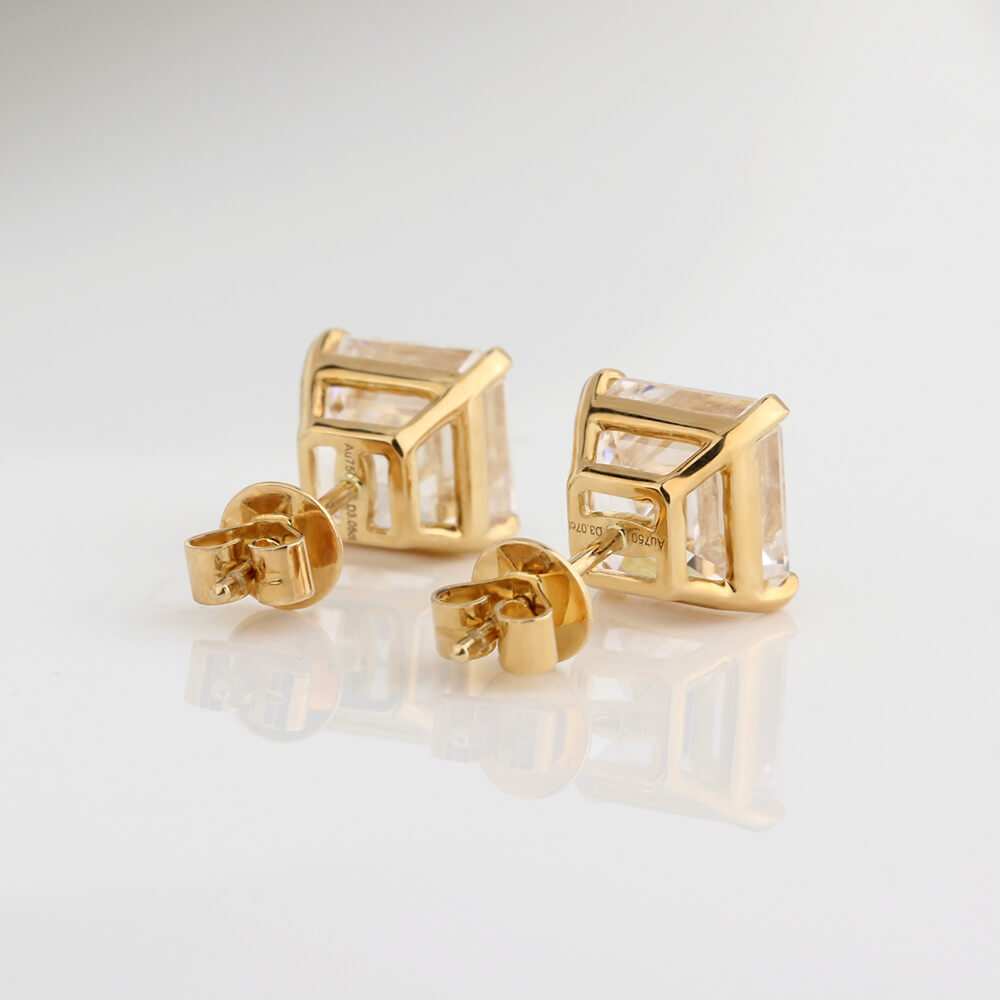 Affordable Luxury Jewelry Asscher Cut Lab Grown Diamond Studs Earrings (6.00 Ct. Tw.)