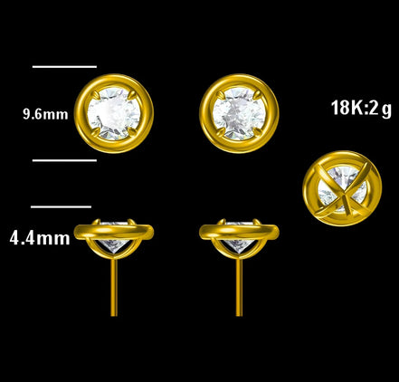 Affordable Luxury Jewelry Bezel Round Lab-Grown Diamond Earring Studs (2.01 Ct. Tw.)