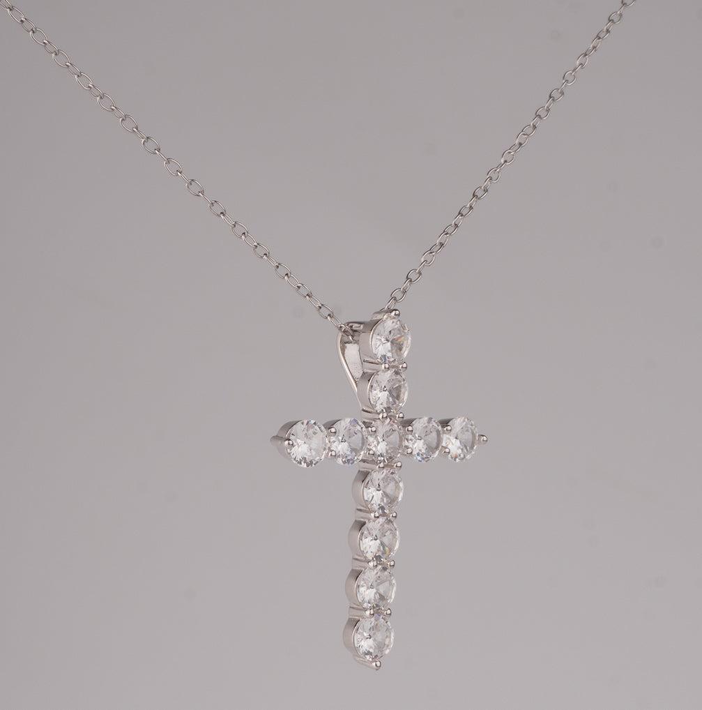 Eternal Cross Silver Pendant Necklace
