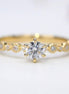 Affordable Luxury Jewelry Dainty Round Lab Diamond Promise Ring
