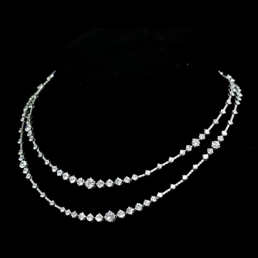 Affordable Luxury Jewelry Double-Layer Lab Grown Diamond Necklace
