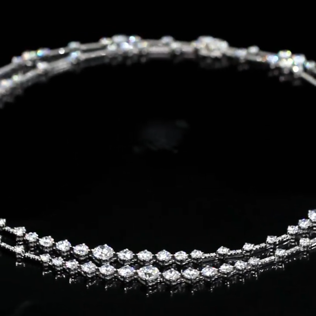 Affordable Luxury Jewelry Double-Layer Lab Grown Diamond Necklace