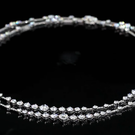 Affordable Luxury Jewelry Double-Layer Lab Grown Diamond Necklace