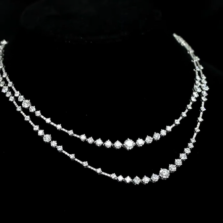 Affordable Luxury Jewelry Double-Layer Lab Grown Diamond Necklace