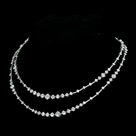 Affordable Luxury Jewelry Double-Layer Lab Grown Diamond Necklace