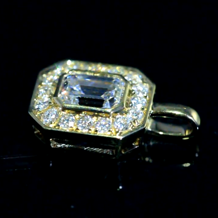 Affordable Luxury Jewelry Emerald-Cut Lab Grown Diamond Pendant
