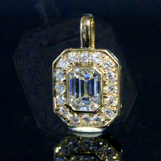 Affordable Luxury Jewelry Emerald-Cut Lab Grown Diamond Pendant