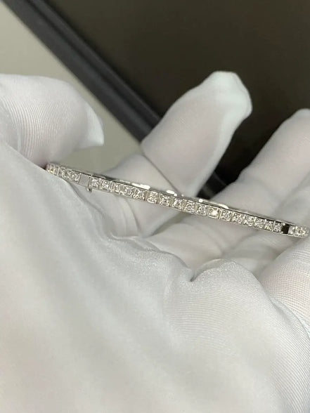 Affordable Luxury Jewelry Full Round Lab Grown Diamond Bangle