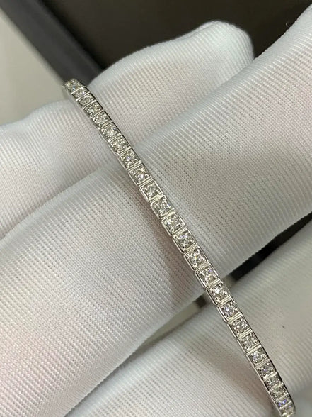 Affordable Luxury Jewelry Full Round Lab Grown Diamond Bangle