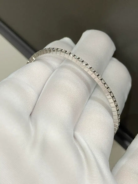 Affordable Luxury Jewelry Full Round Lab Grown Diamond Bangle