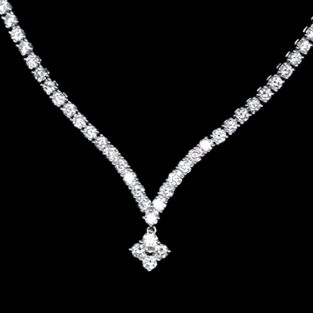 Affordable Luxury Jewelry Gala Diamond Necklace - 18K White Gold With Lab Grown Diamonds