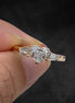 0.5 carat Heart Cut Lab Diamond Three Stones Ring Engagement Ring