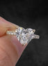 Affordable Luxury Jewelry 1 CT Heart Shape Lab Grown Diamond Pave Engagement Ring