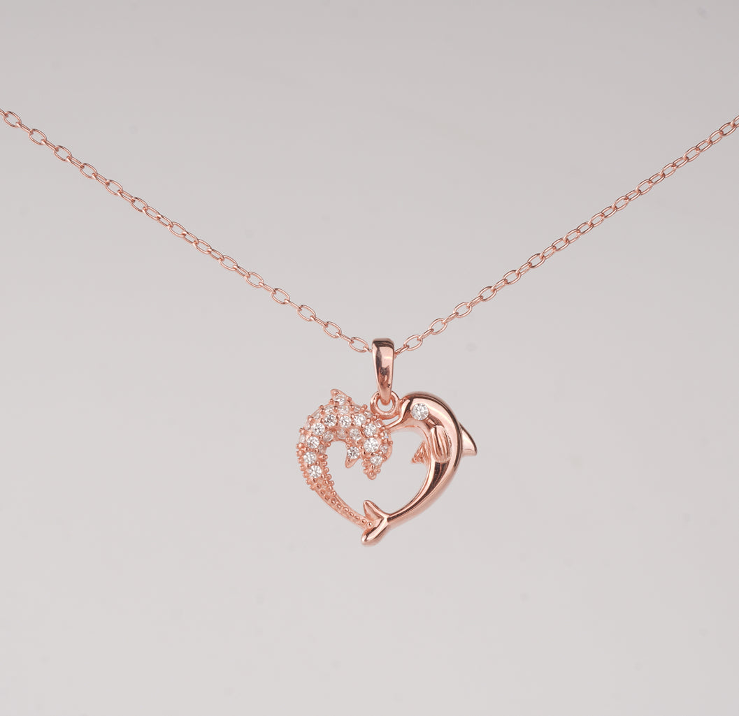 Endless Love Heart Silver Necklace 925 Silver Jewelry