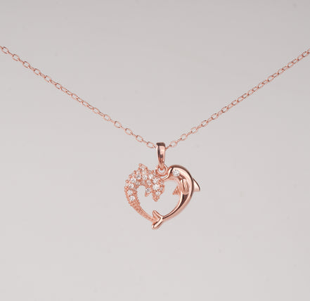 Endless Love Heart Silver Necklace 925 Silver Jewelry