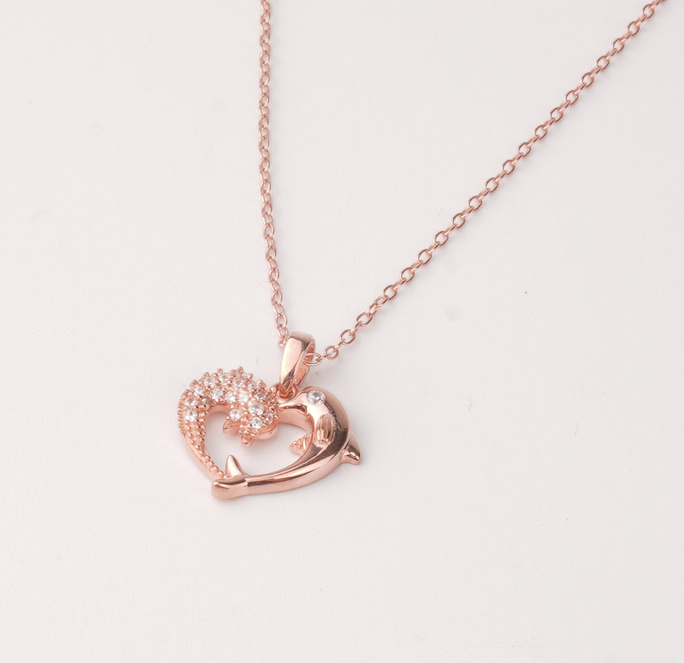 Endless Love Heart Silver Necklace 925 Silver Jewelry