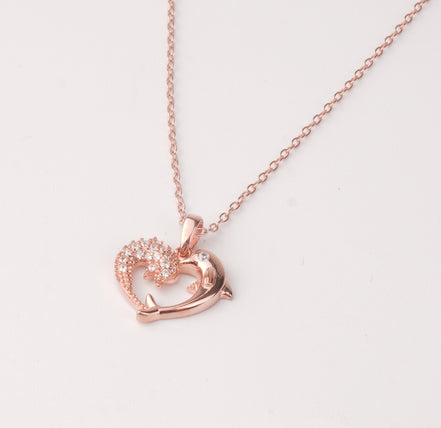 Endless Love Heart Silver Necklace 925 Silver Jewelry
