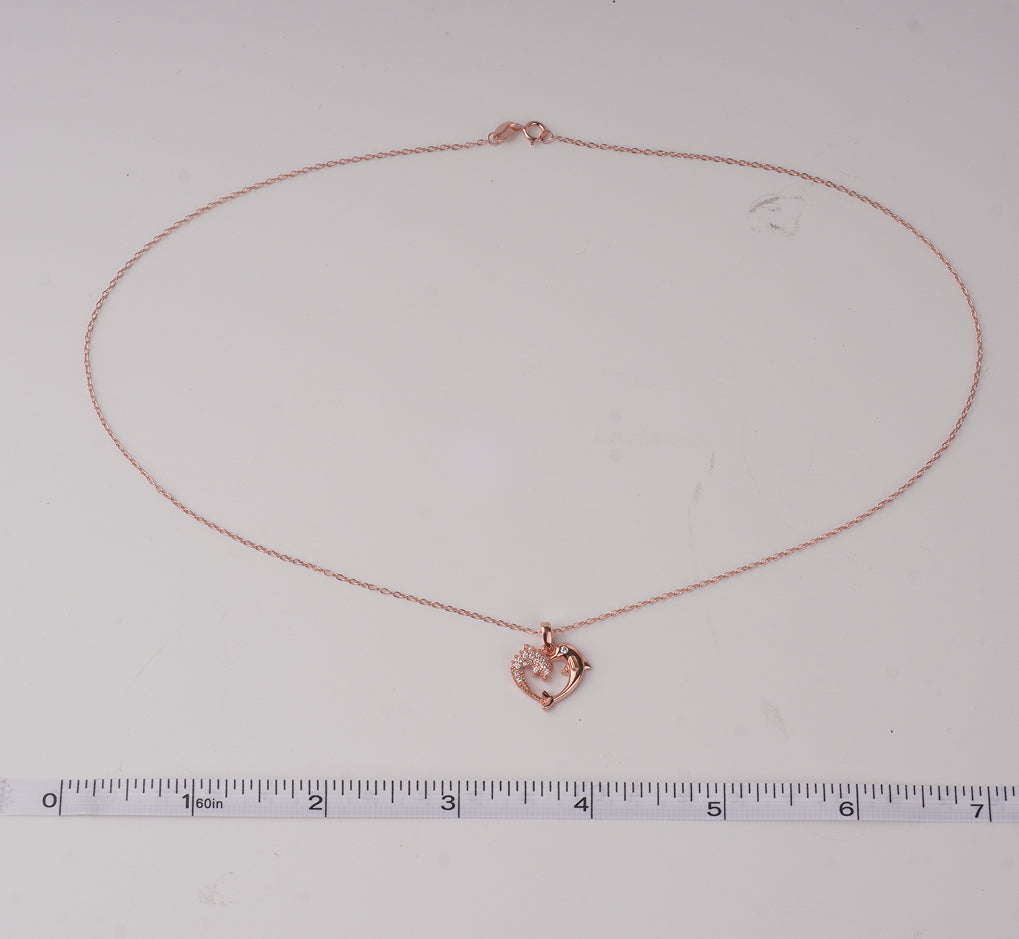 Endless Love Heart Silver Necklace 925 Silver Jewelry