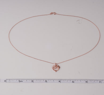 Endless Love Heart Silver Necklace 925 Silver Jewelry
