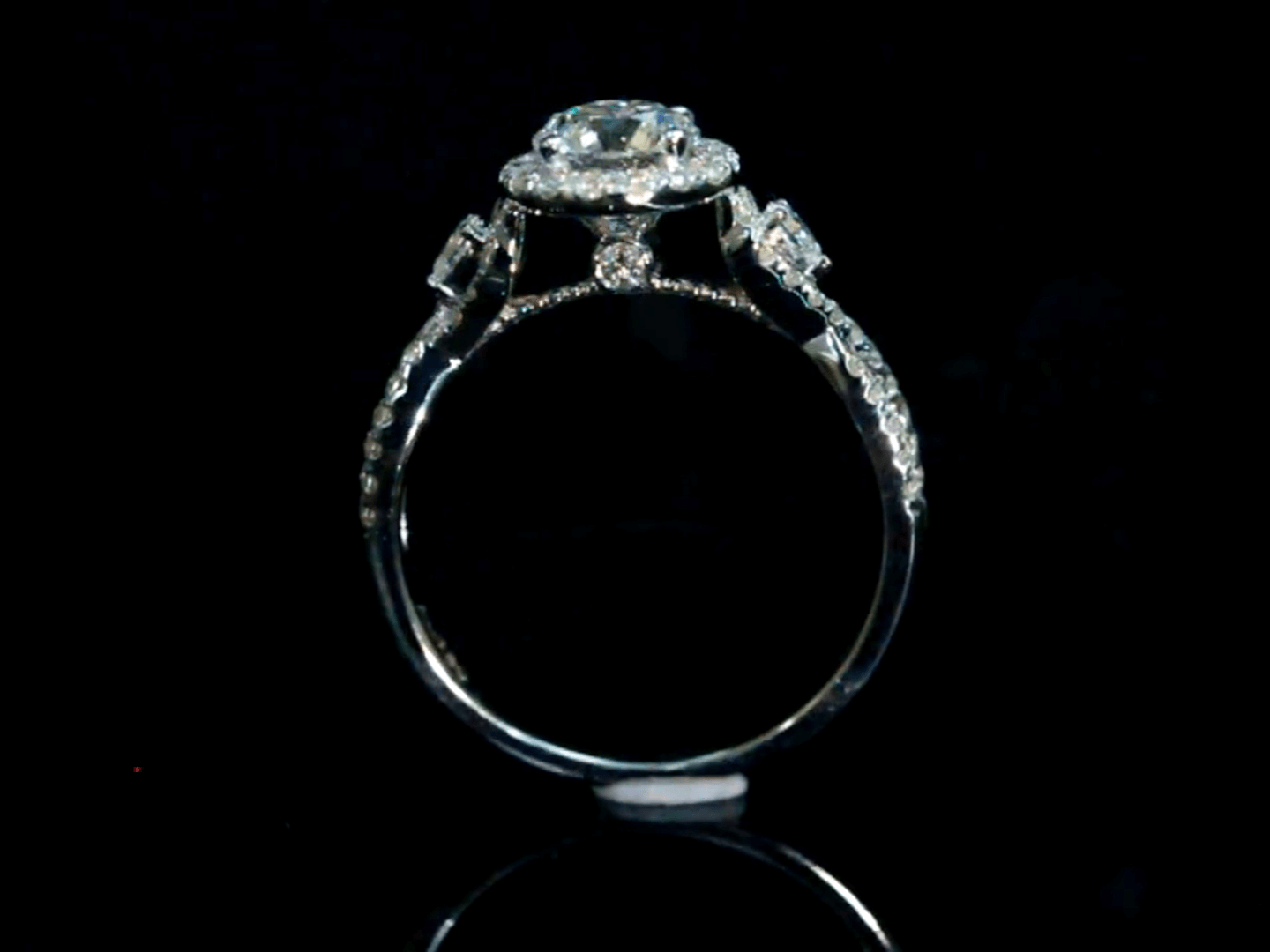 Lab-Grown Diamond Ring Crossed Band 18K Gold