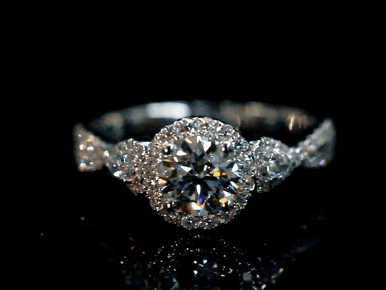 Lab-Grown Diamond Ring Crossed Band 18K Gold