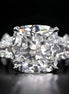 Luxurious 10 Carat Cushion Cut Lab Diamond Knot Ring