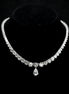 Affordable Luxury Jewelry Tennis Necklace Lab Grown Diamond 18K White Gold