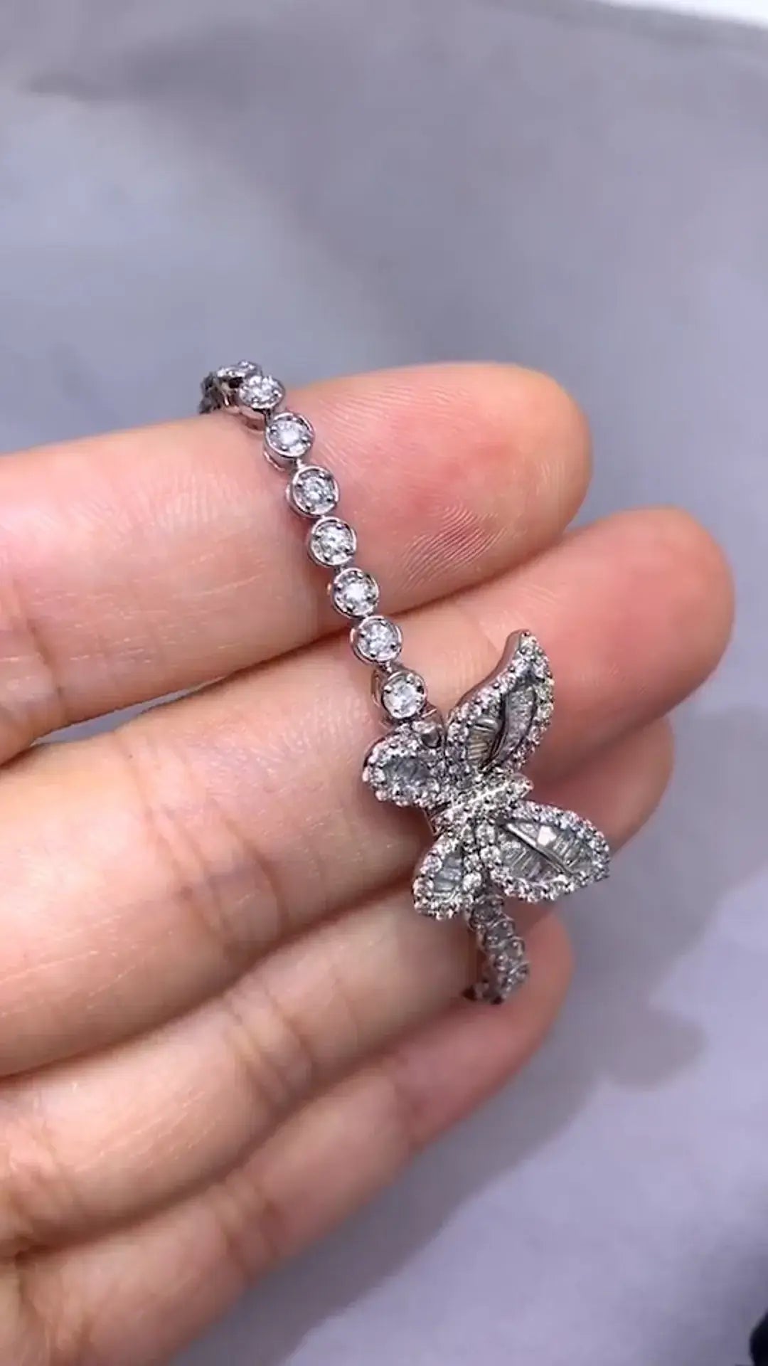Affordable Luxury Jewelry 1.5 ctw Luxury Butterfly Bracelet with Lab Grown Diamonds