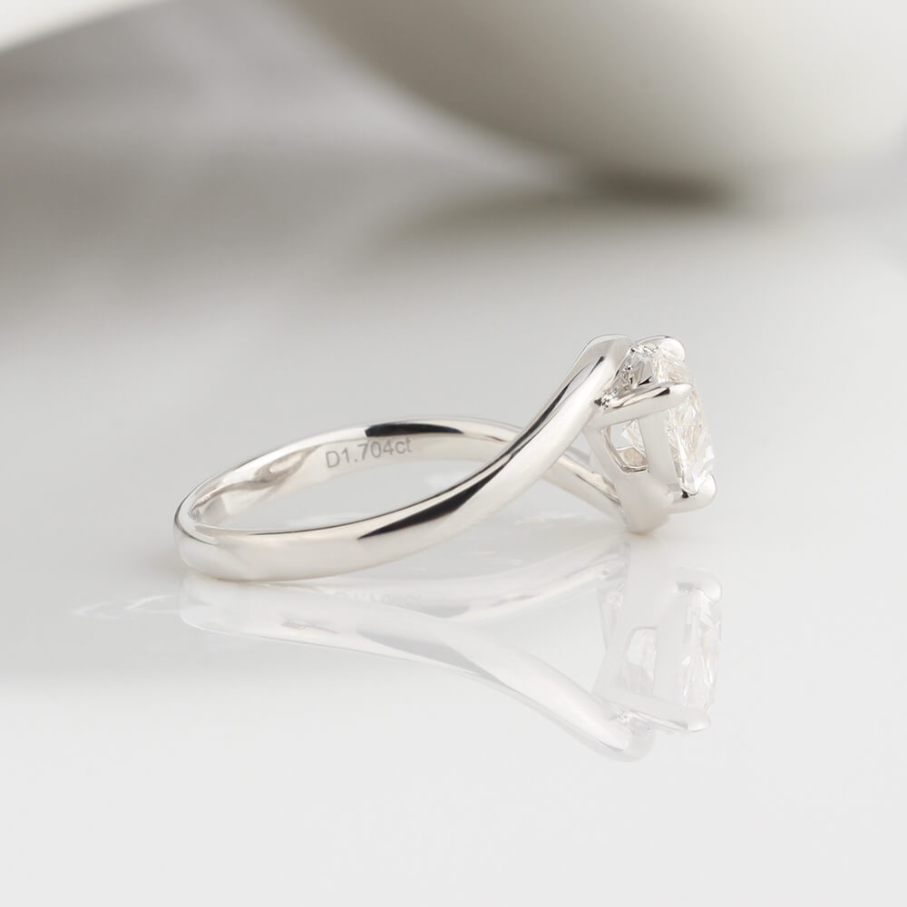 1.7 Carat Marquise Lab Diamond Ring 18K Gold