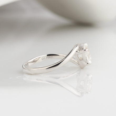 1.7 Carat Marquise Lab Diamond Ring 18K Gold