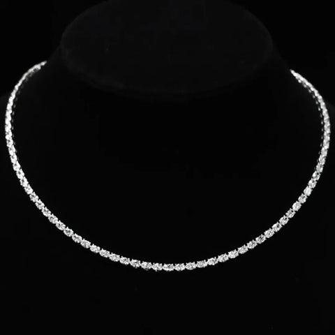 15 cttw Oval Lab Grown Diamond East West Tennis Necklace