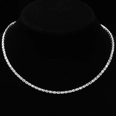 Affordable Luxury Jewelry 15 cttw Oval Lab Grown Diamond East West Tennis Necklace