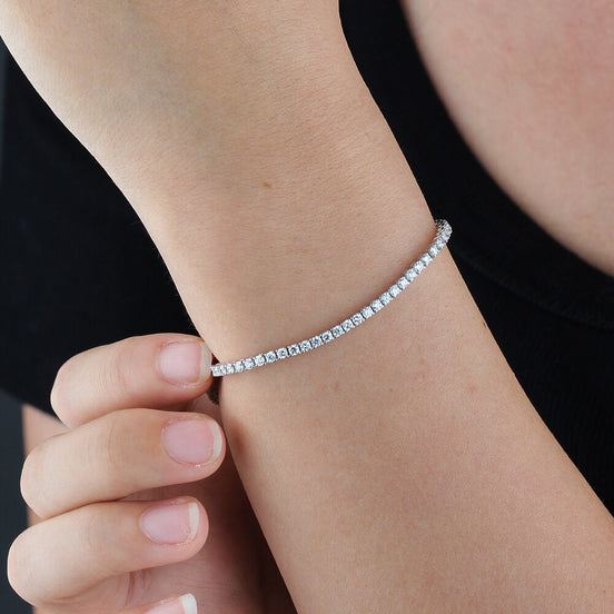 Affordable Luxury Jewelry Lab Diamond Tennis Bracelet In 925 Silver(2.2 Ct. Tw.)