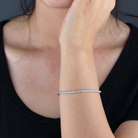 Affordable Luxury Jewelry Lab Diamond Tennis Bracelet In 925 Silver(2.2 Ct. Tw.)