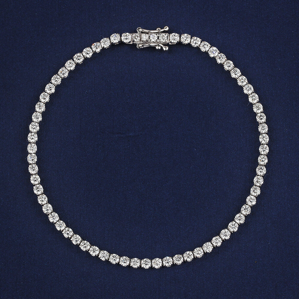 Affordable Luxury Jewelry Lab Grown Diamond Tennis Bracelet In 925 Silver Or Gold(2.63 Ct. Tw.)