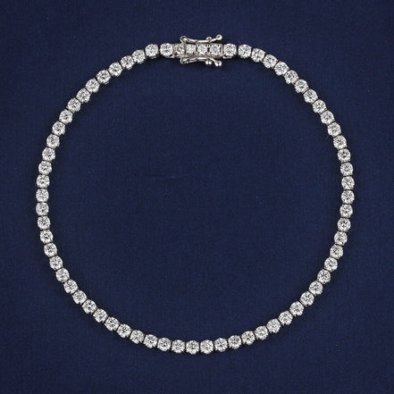Affordable Luxury Jewelry Lab Grown Diamond Tennis Bracelet In 925 Silver Or Gold(2.63 Ct. Tw.)
