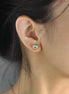 Nozbojewelry model with Lab-grown diamond earrings 18K Yellow Gold 2.01 CTW DEF VS 
