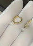 Affordable Luxury Jewelry Pear Cut Lab Diamond Hoop Earrings