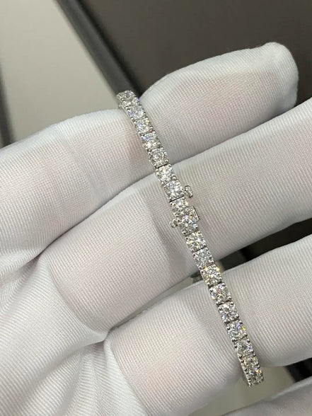 Affordable Luxury Jewelry Round Lab Grown Diamond Tennis Bracelet