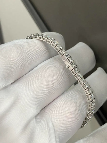 Affordable Luxury Jewelry Round Lab Grown Diamond Tennis Bracelet
