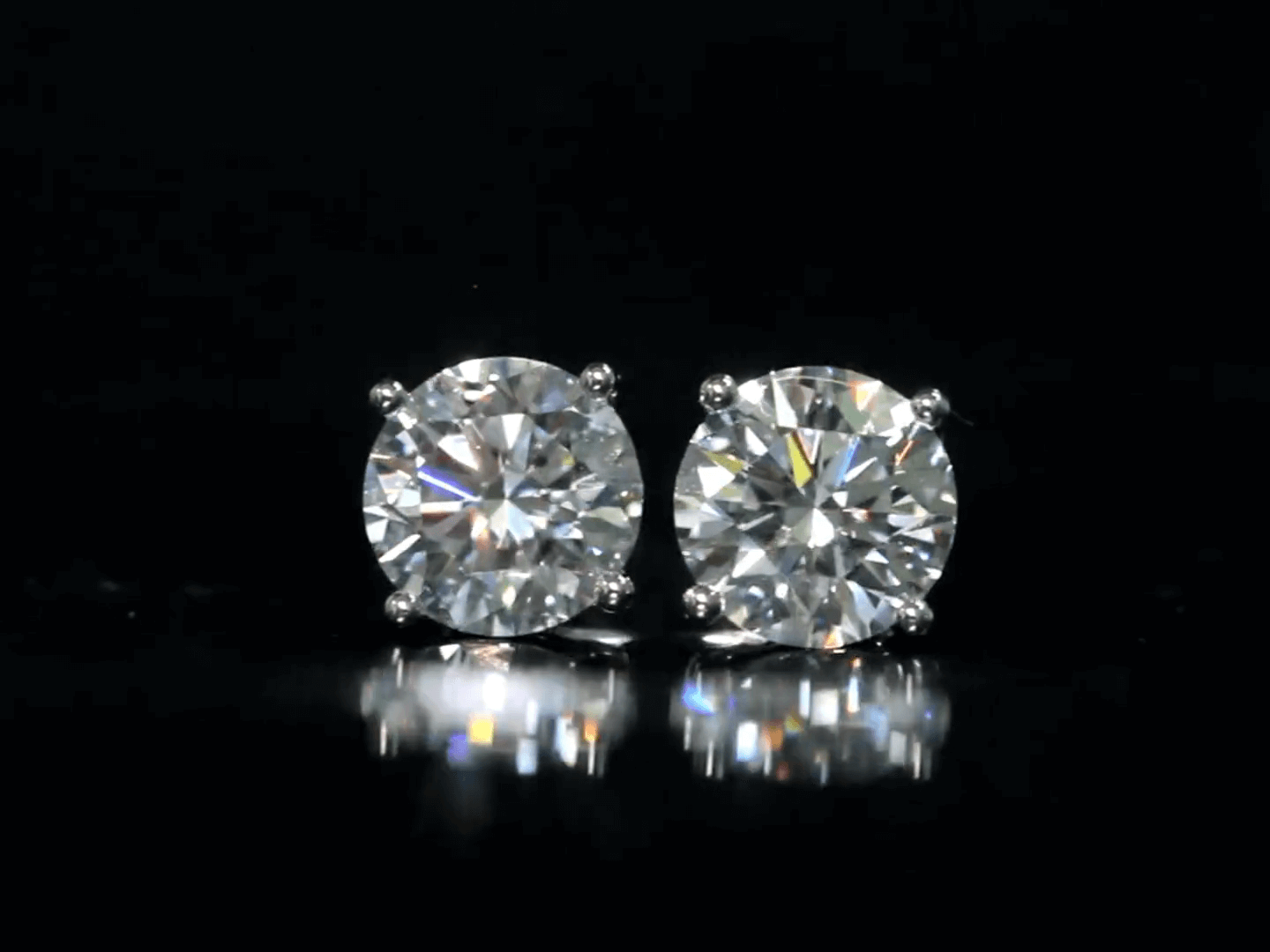 Affordable Luxury Jewelry Round Lab Diamond Stud Earrings Four-Prong (0.60-3.00 Ct. Tw.)