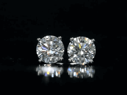 Affordable Luxury Jewelry Round Lab Diamond Stud Earrings Four-Prong (0.60-3.00 Ct. Tw.)