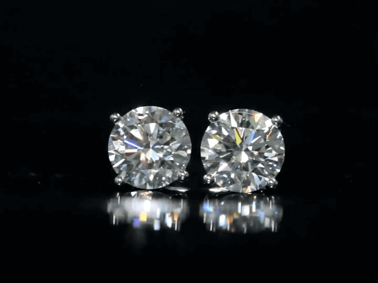 Affordable Luxury Jewelry Round Lab Diamond Stud Earrings Four-Prong (0.60-3.00 Ct. Tw.)