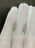 Affordable Luxury Jewelry 1.36ctw Double Lab Diamond Hoop Earrings, Round & Princess Cut